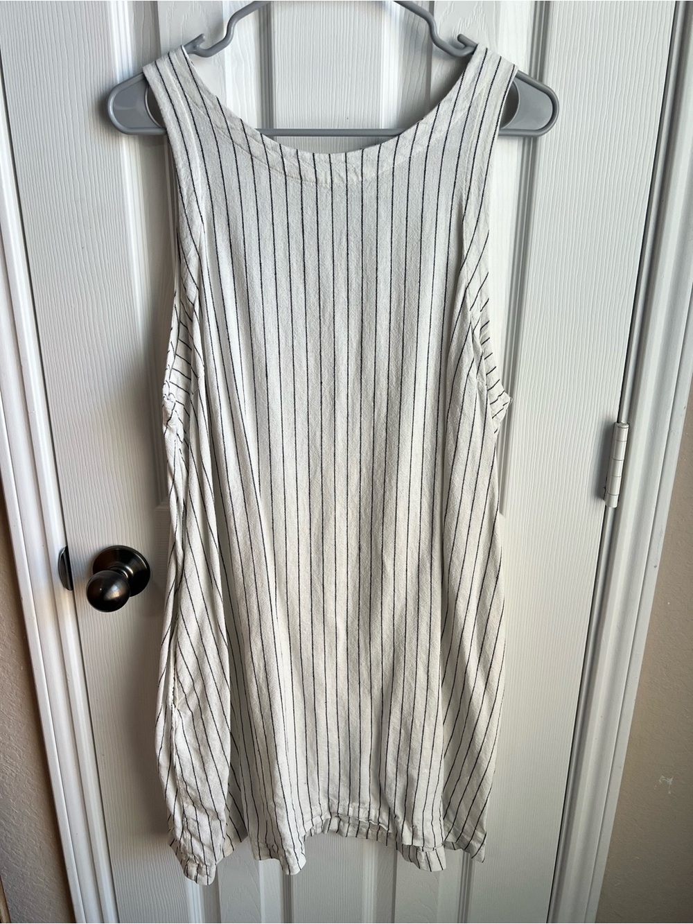 a new day White Sleeveless Pinstripe Dress